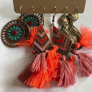 New Set of 3 pairs of earrings